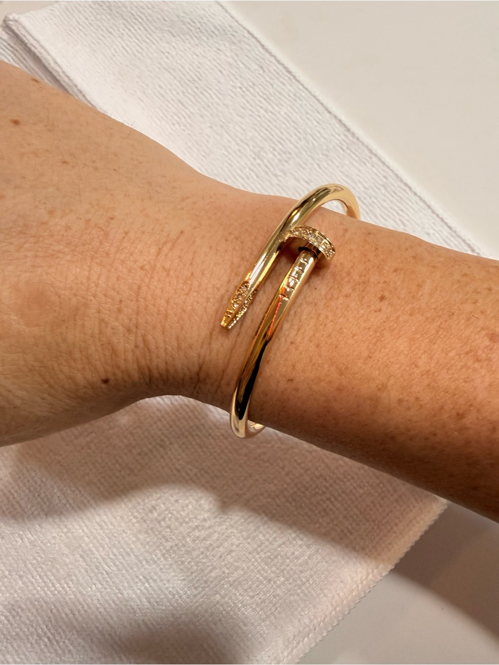 Designer Inspired Gold Plated Bangle - Picture 4 of 4